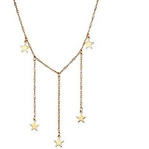 Gold dangling star necklace
